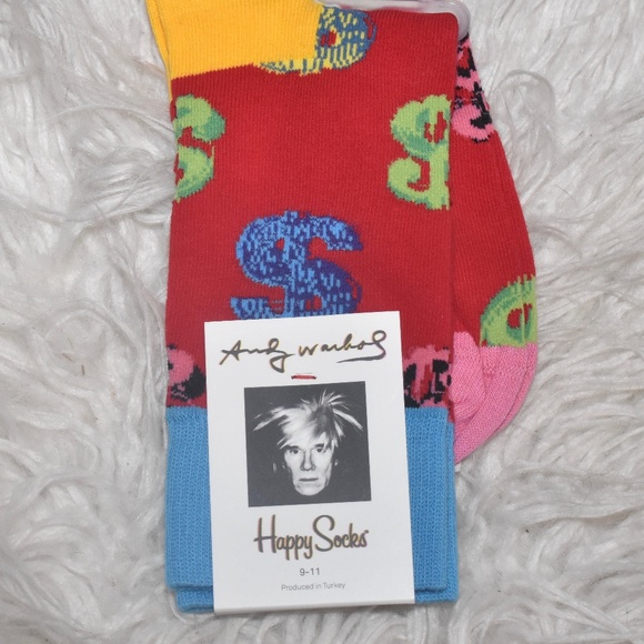 Happy Socks Womens Combed Cotton Colorful Sock Size 9-11 Shoe Sz 5.5-9.5 Nice